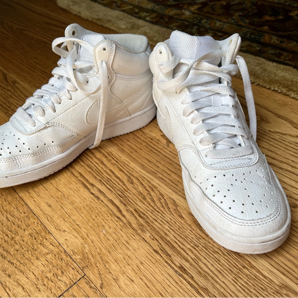 White Nike High-Top Sneakers